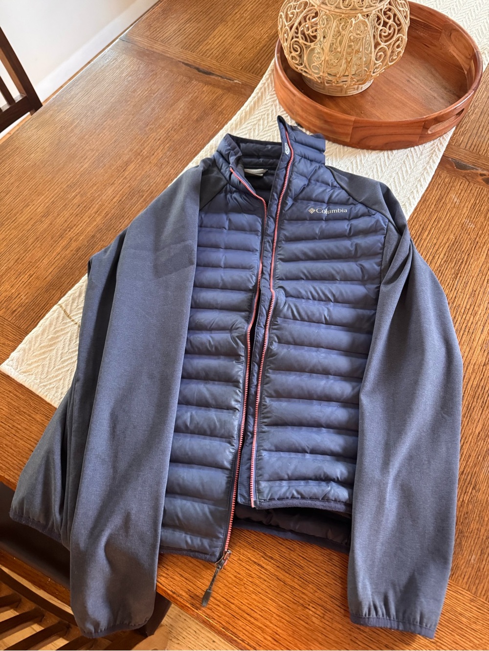 Columbia Women's Navy Quilted Hybrid Puffer Jacket